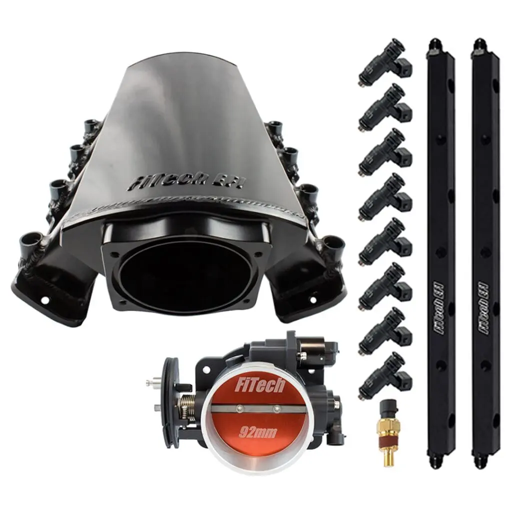 FiTech EFI system with throttle body components.