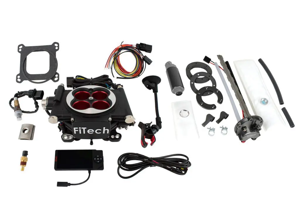 Go EFI 4 600 HP Power Adder Matte Black EFI System With Go Fuel Returnless In-Tank Module Master Kit