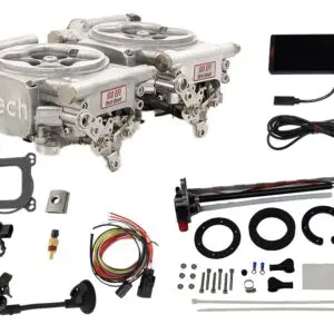 Go EFI 2x4/ 625 HP EFI Throttle Body System/Bright Aluminum Finish/ Timing Control/ 4150 Flange/ Self Learning/ Go Fuel Intank Module/ Universal Fit/ 340 LPH Pump
