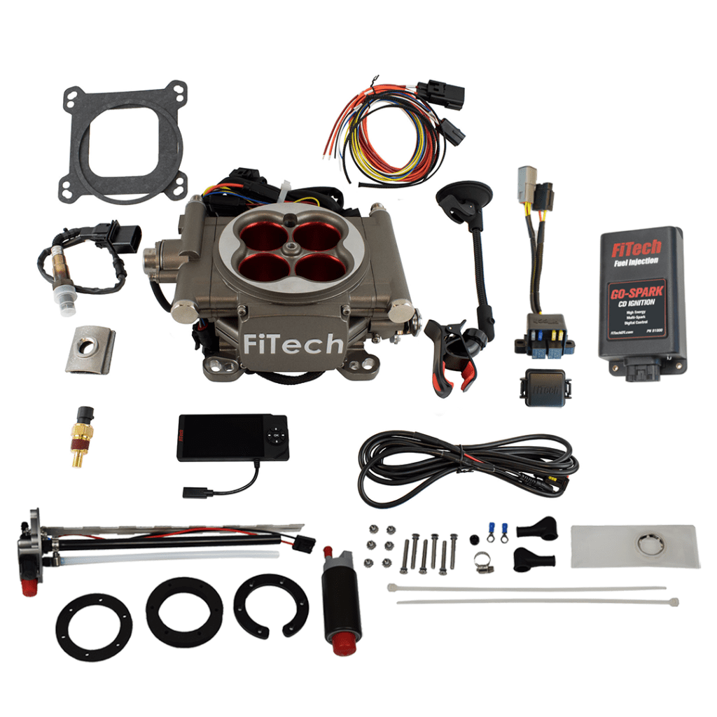 FiTech fuel injection system with components.