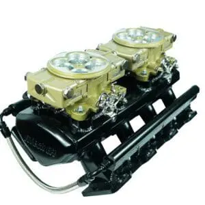 FiTech Fuel Injection Ultimate LS 750 HP Dual Quad Classic Gold EFI System With Cathedral Port Intake & Transmission Control 70081