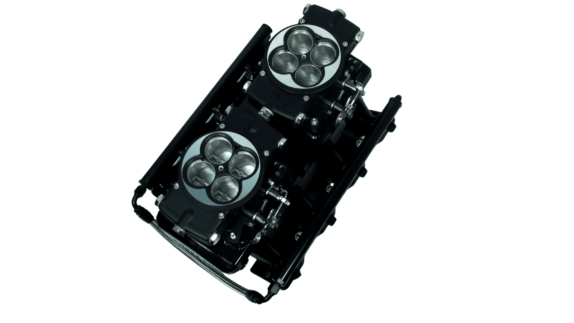 FiTech Fuel Injection Ultimate LS 750 HP Dual Quad Matte Black EFI System With Cathedral Port Intake & Transmission Control 70082