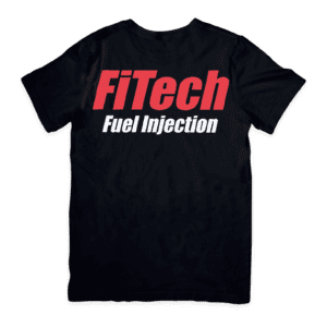 FiTech Logo TShirt Black on a white background