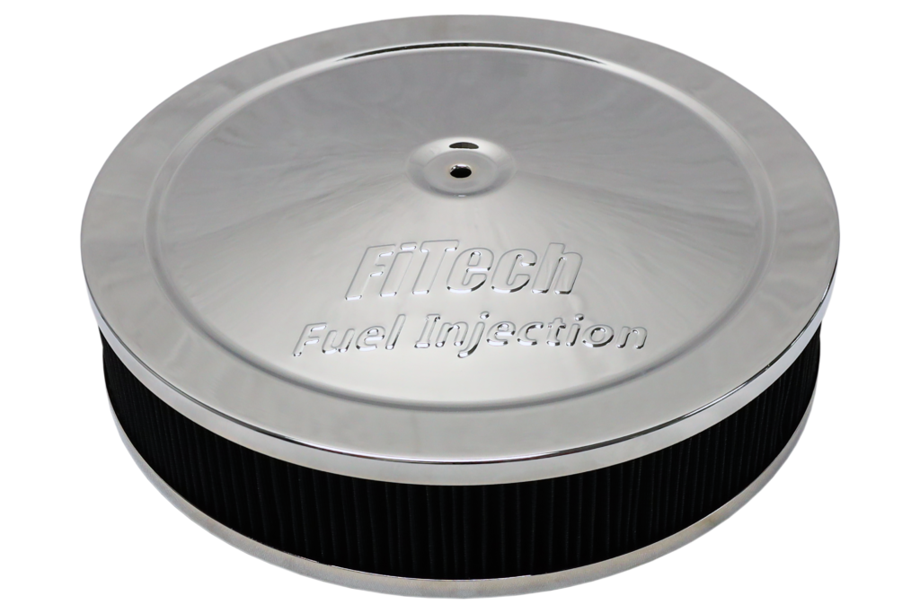 A gray circular object labeled 'Fitton Filter Injection'.