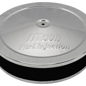 A gray circular object labeled 'Fitton Filter Injection'.