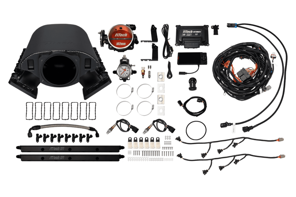 Complete car alarm and security system kit with various components.