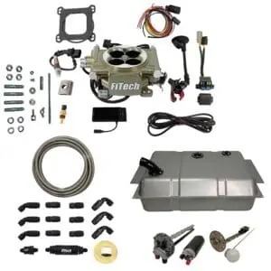 Complete carburetor repair kit with all essential parts and accessories.