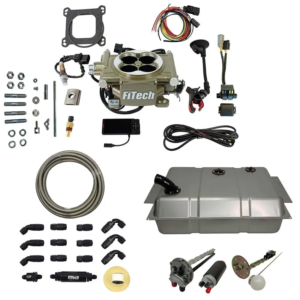 Complete carburetor repair kit with all essential parts and accessories.