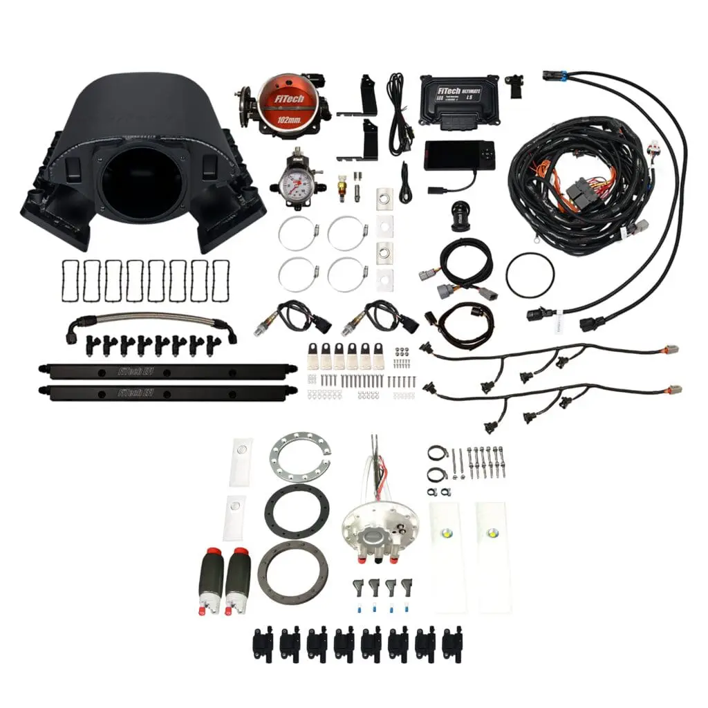 Comprehensive automotive wiring and connector kit with various cables and components.