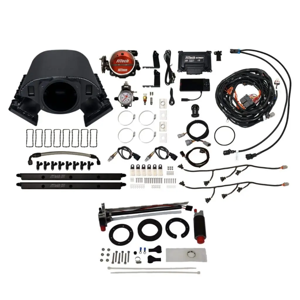 Comprehensive automotive wiring harness kit with connectors and components.