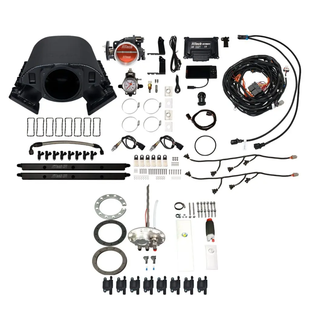 Comprehensive automotive wiring and accessory kit with various connectors and components.