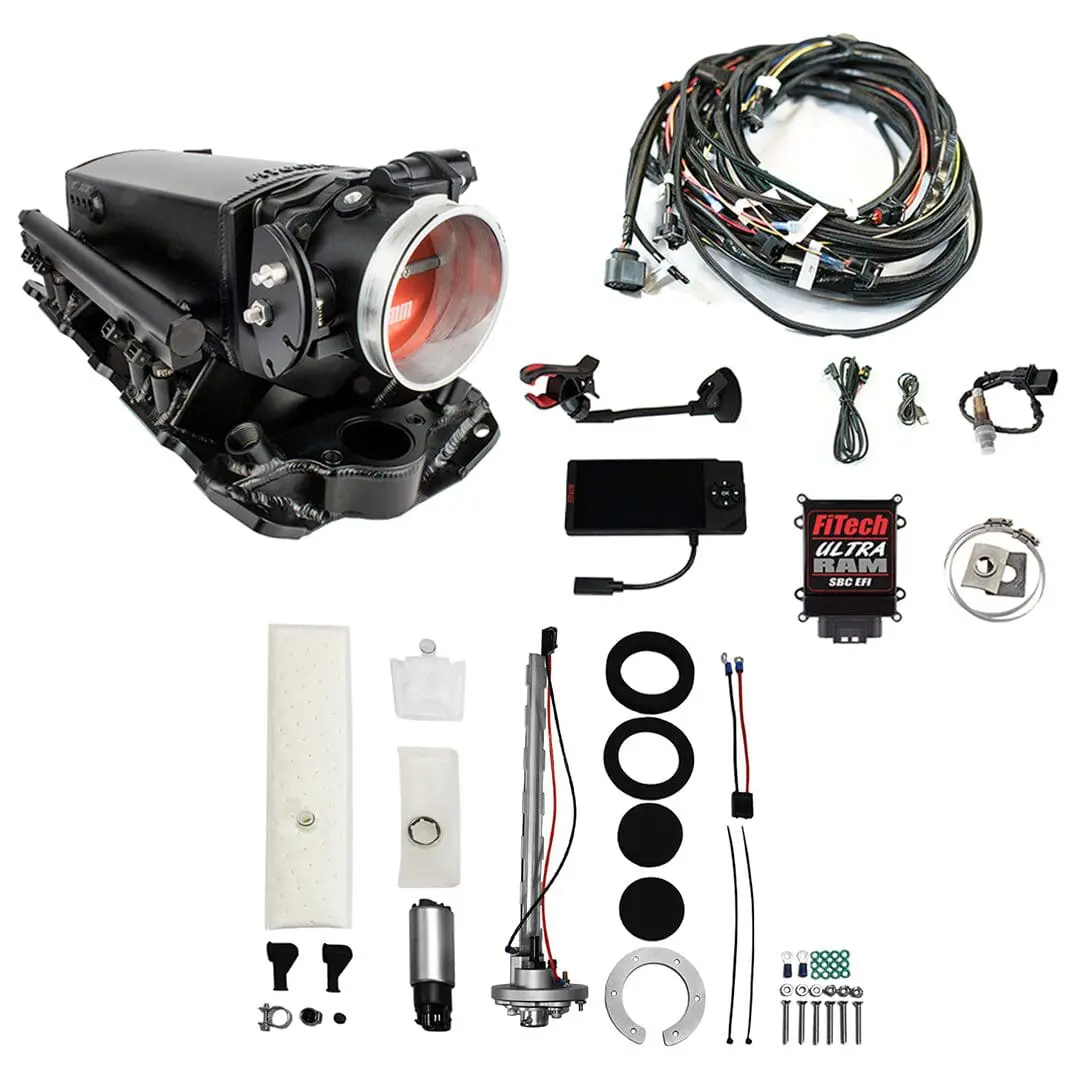 Car engine parts and wiring kit set.