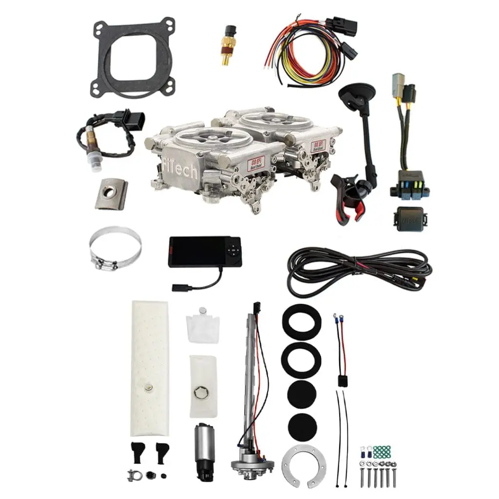 FiTech fuel injection system components and accessories.