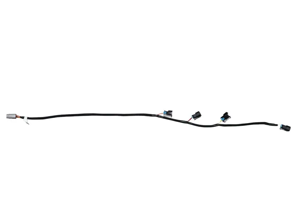 Wiring harness with multiple connectors isolated.