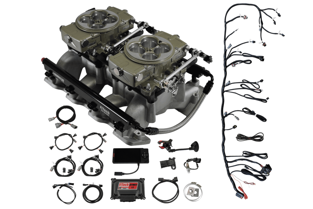 Carburetor with wiring and installation components set.