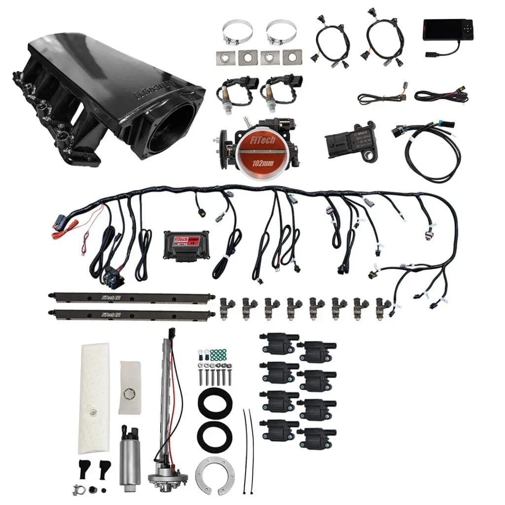 Car engine components and wiring kit.