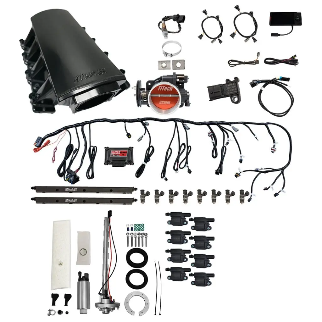 Car engine components and wiring kit.
