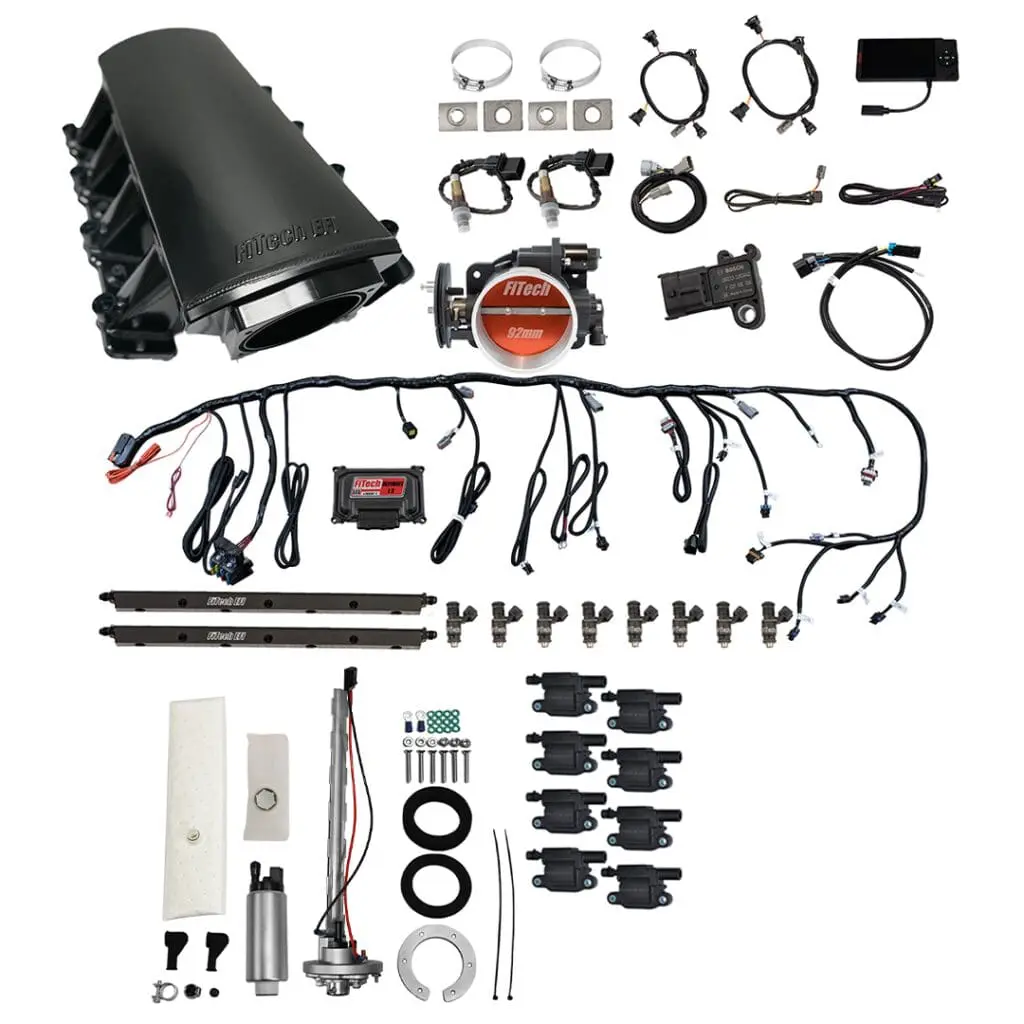 Automotive engine components and wiring kit.