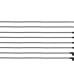 Eight black L-shaped rods aligned horizontally.