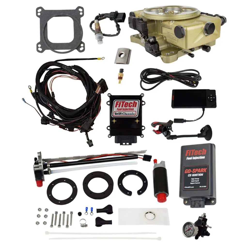 FiTech EFI system with components and accessories.