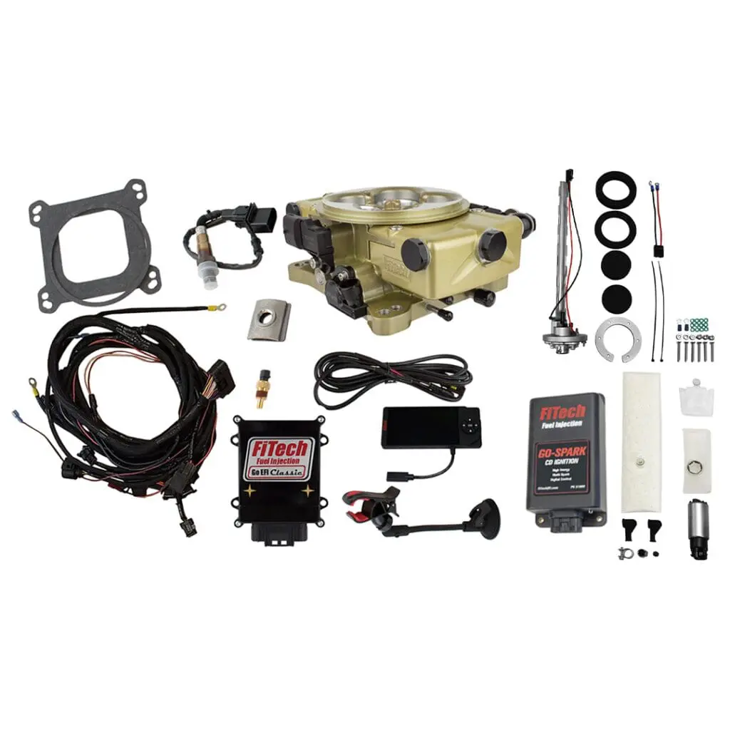 FiTech fuel injection system components and accessories.