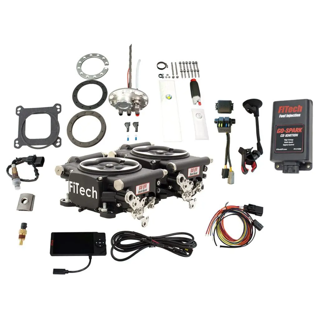 FiTech fuel injection system components and accessories.