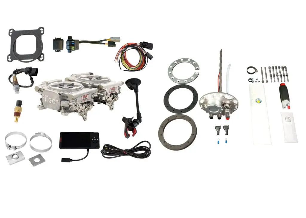 Automotive fuel injection system components collection.