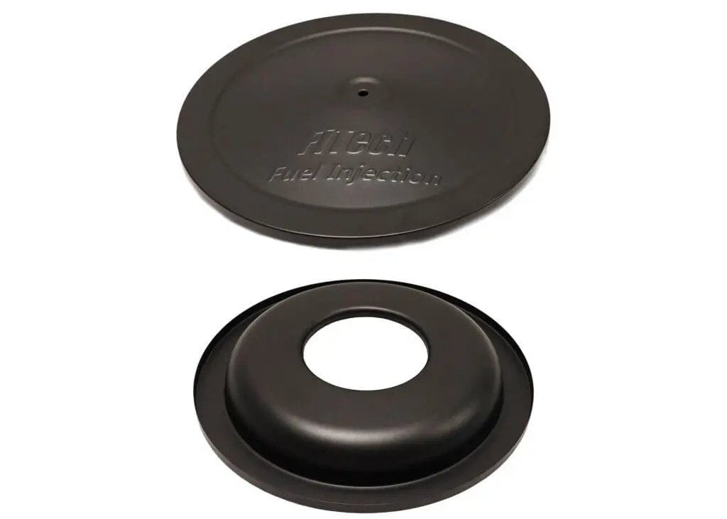 Black fuel injection air cleaner lid.