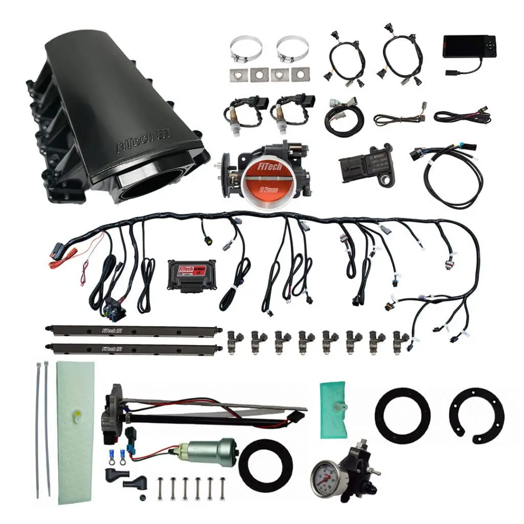 Automotive engine components and wiring kit.