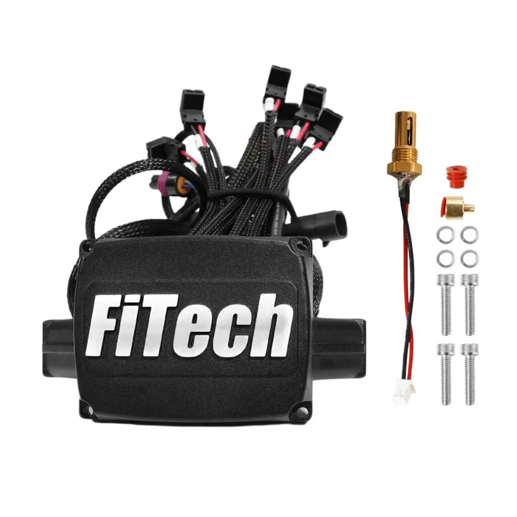 FiTech electronic fuel injection system components.