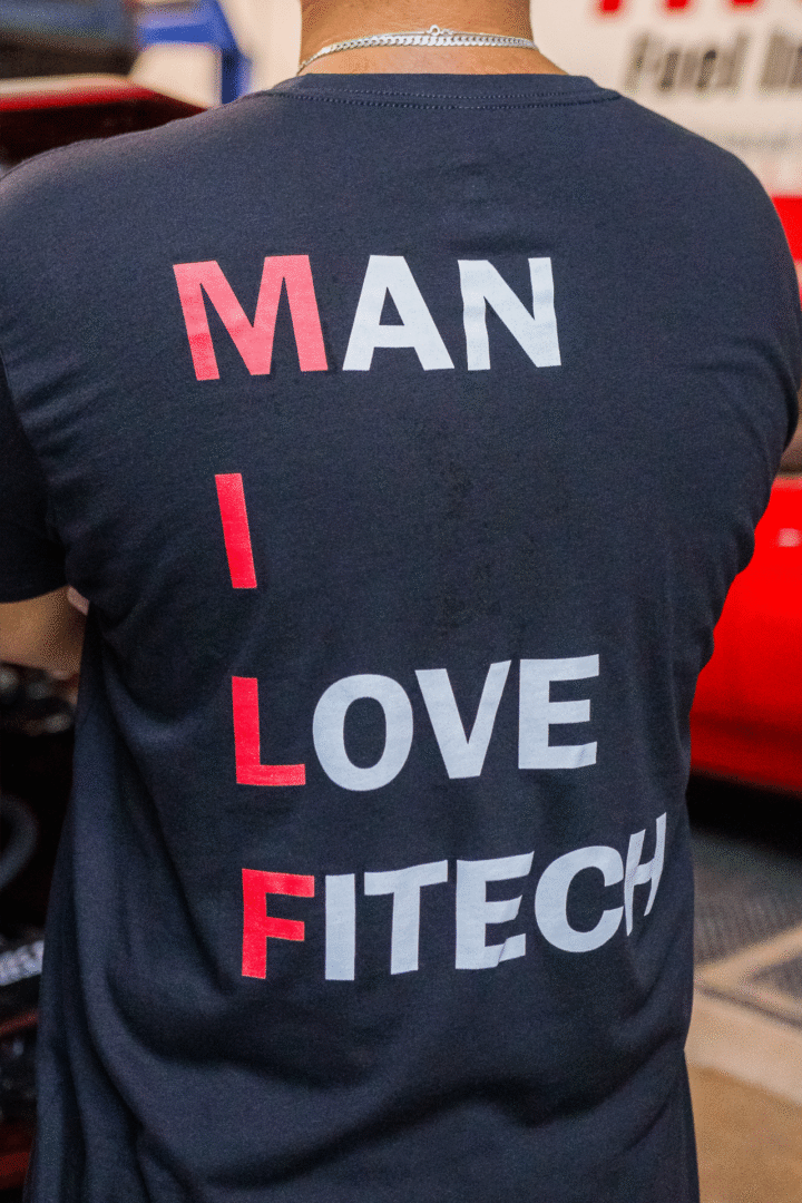 T-shirt with a motivational acronym for MILF: Man I Love Fitech.
