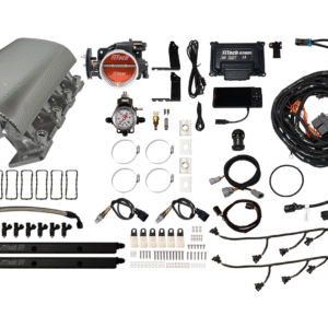 Complete automotive wiring and control kit with connectors and components.