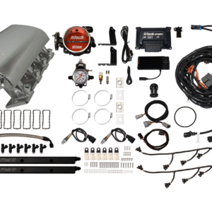 Complete fuel injection conversion kit with manifold and wiring harness.