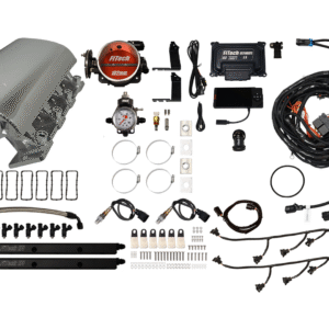 Complete automotive wiring and accessory kit laid out systematically.
