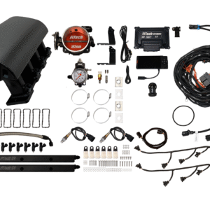 Complete car wiring and sensor kit with cables, connectors, and clips.