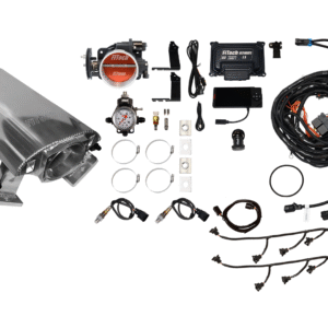 Complete car turbocharger kit with all necessary components and wiring.