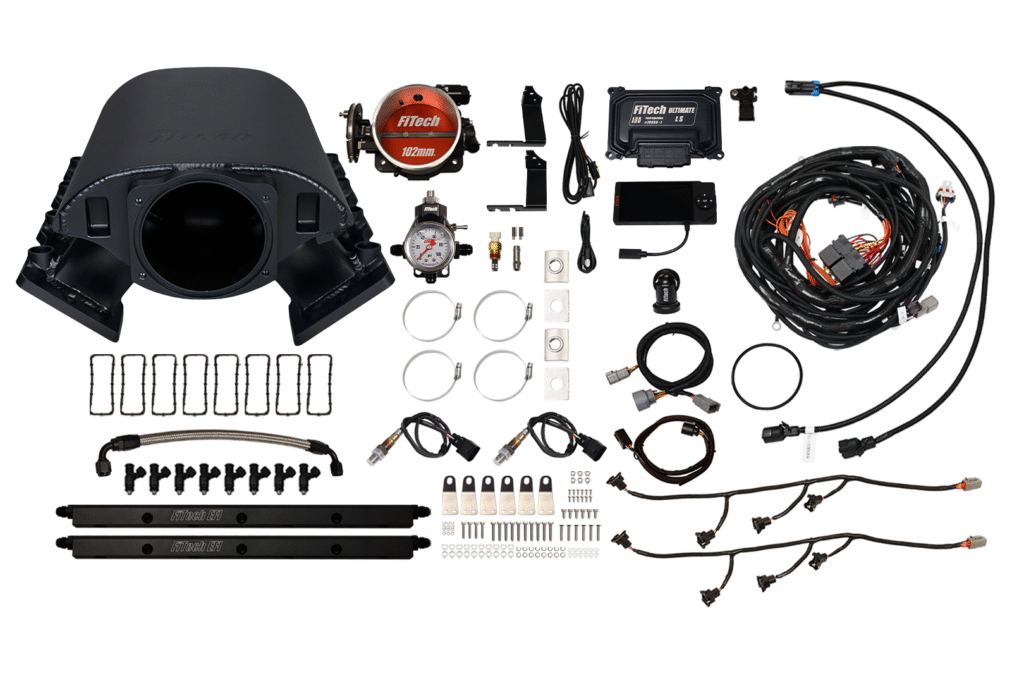 Complete automotive wiring harness kit with various connectors and components.