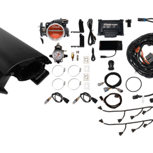 Complete diesel tuning kit with injectors and wiring harness.