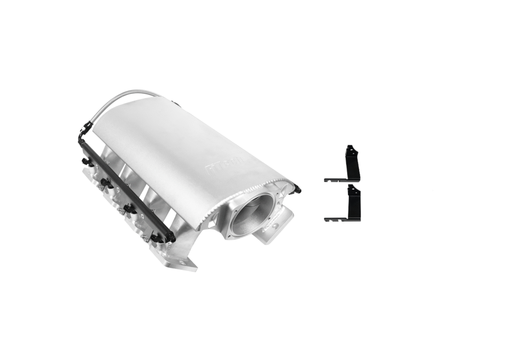 A silver mechanical device with a crank handle and multiple components.