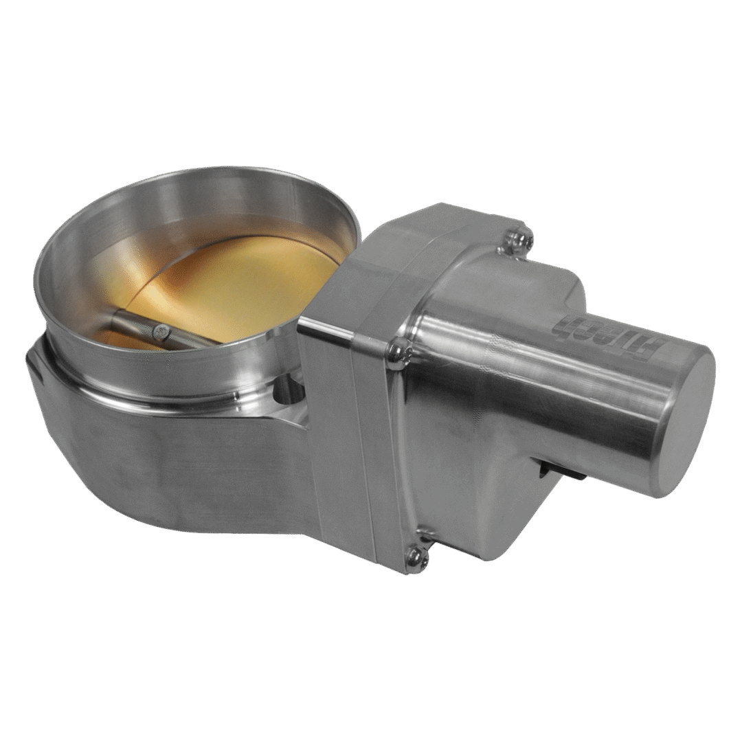 Metal mechanical clamp or connector with a fastening screw.