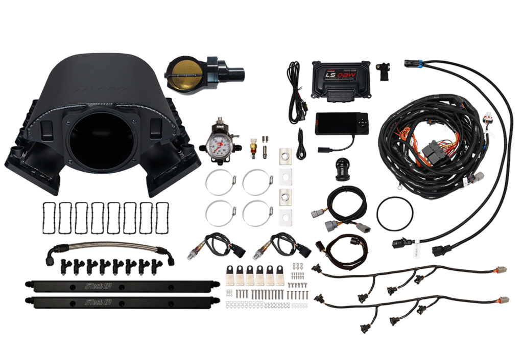 A comprehensive automotive wiring harness kit with connectors and cables.