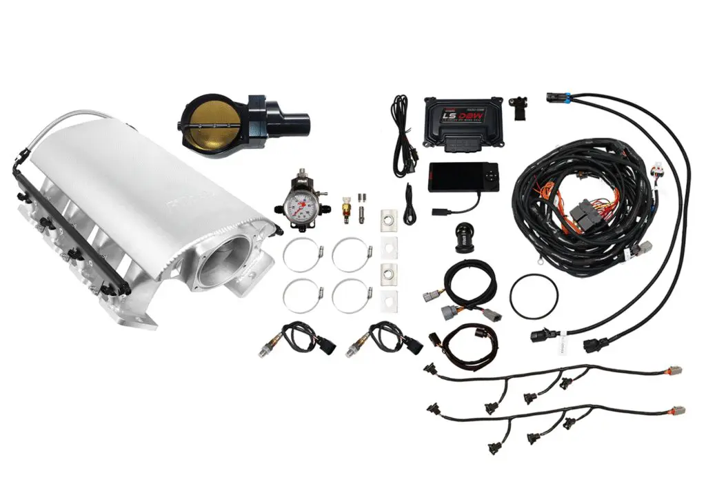 Complete security camera system with multiple components and wiring.