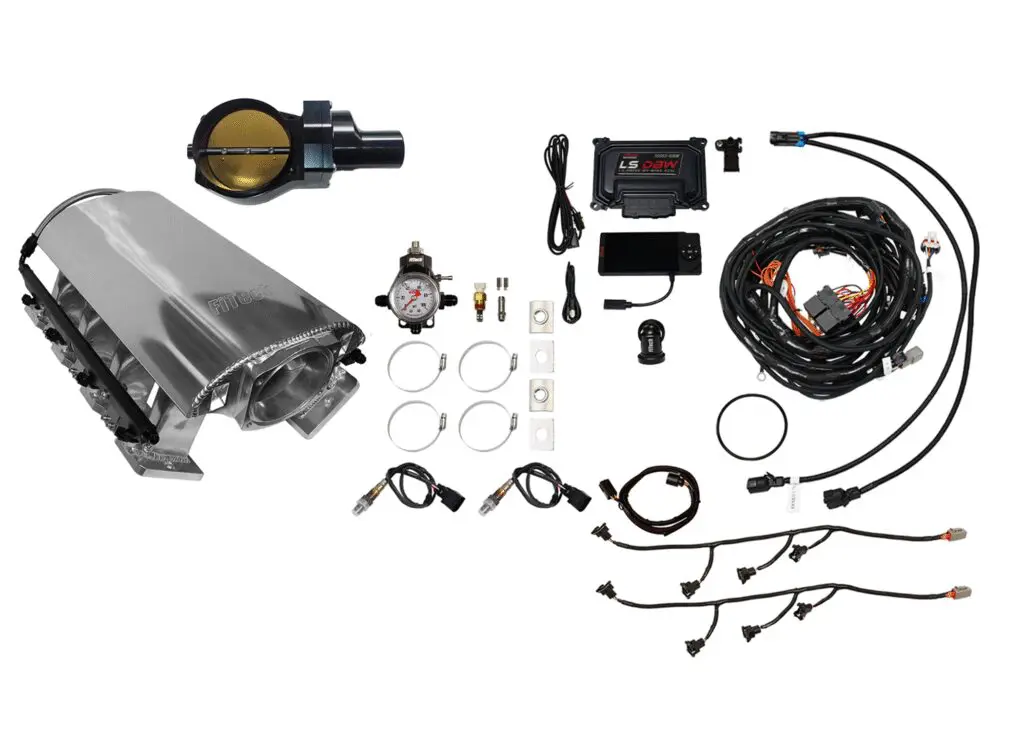 Comprehensive car engine wiring harness kit with connectors and sensors.