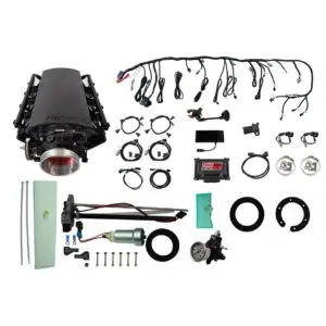 Complete car engine wiring harness kit with various connectors and cables.