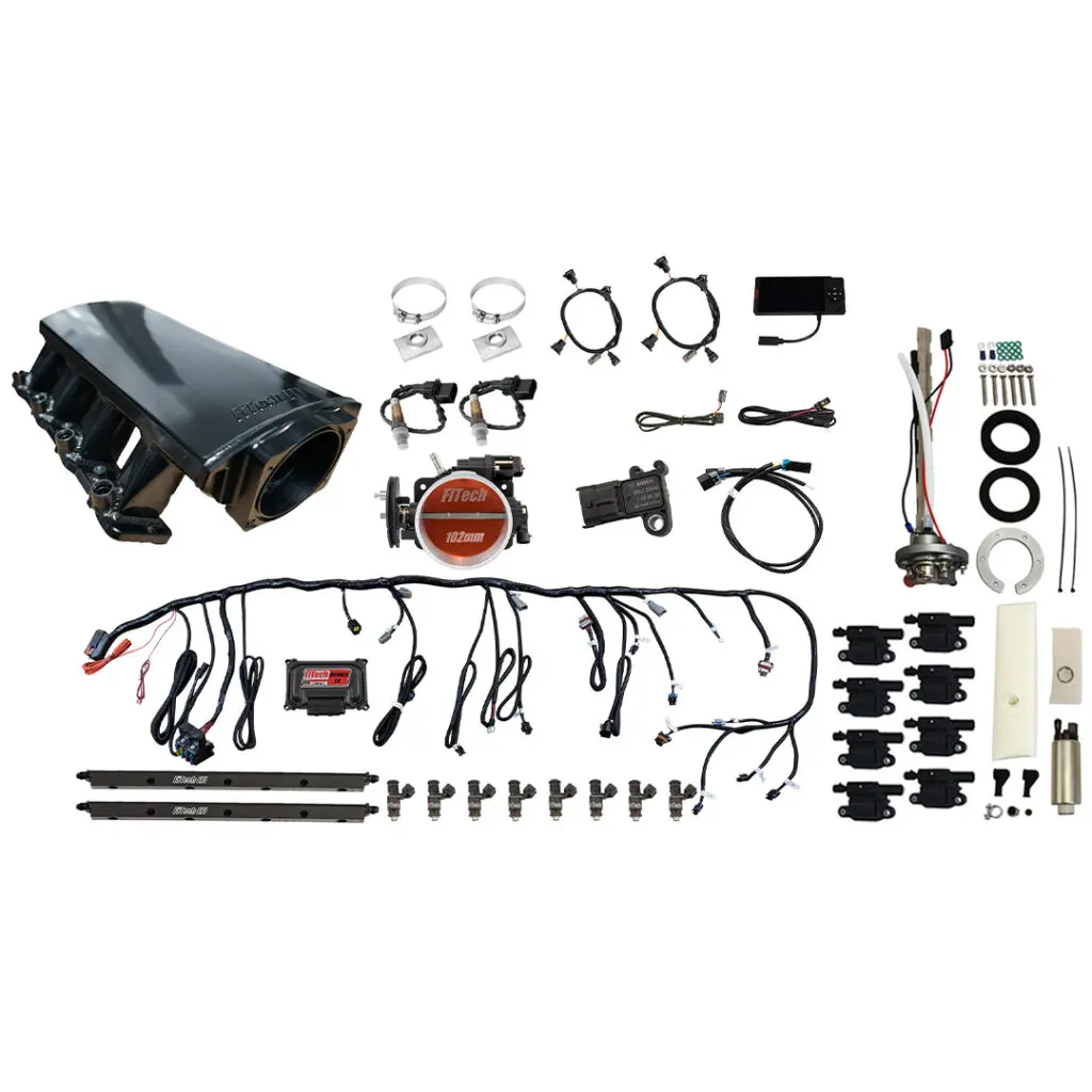 Complete car headlight assembly and wiring kit.