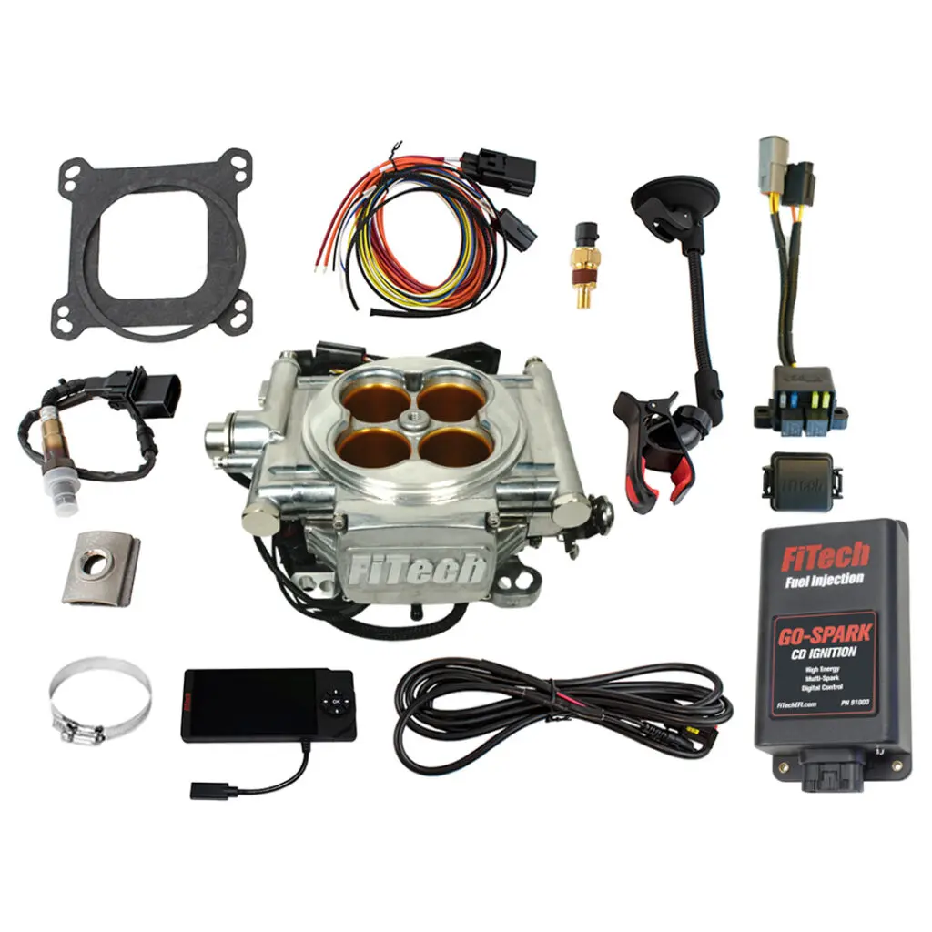 Complete fuel injection conversion kit for a vehicle engine.