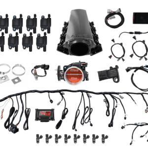 FiTech Ultimate LS 500 HP EFI System With Long Runner Cathedral Intake,Transmission Control & LS3 Coil Pack Set