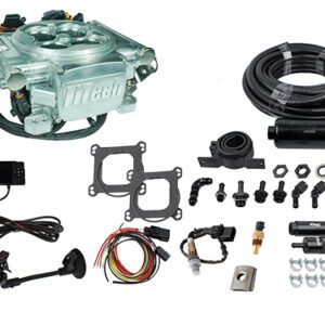 Go EFI 4 600 HP Power Adder Bright Aluminum EFI System With Inline Fuel Delivery Master Kit