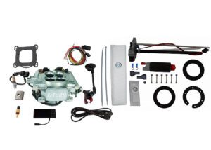 Go EFI 4 600 HP Power Adder Bright Aluminum EFI System With Go Fuel 340 LPH In Tank Master Kit