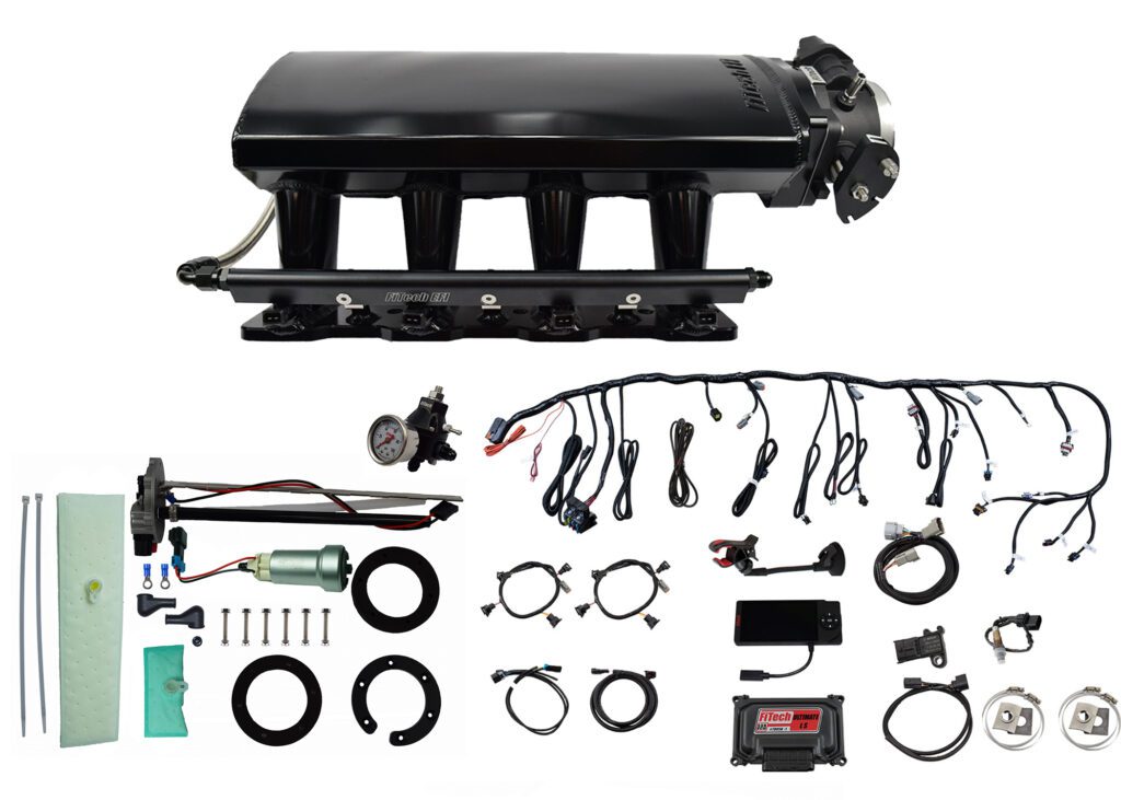 Ultimate LS 750 HP EFI System With Long Runner Cathedral Intake, Transmission Control, In Tank 440 LPH Pump Module & Go Fuel Regulator Master Kit